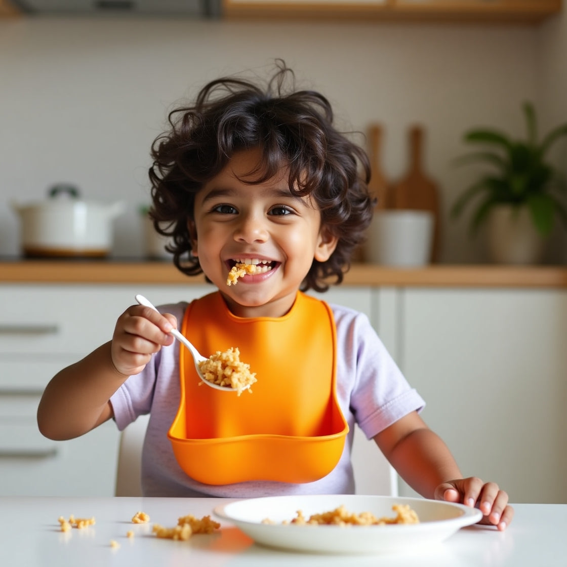 Baby Bib with Food Catcher